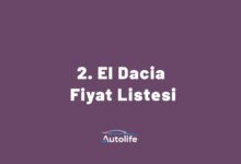 2. El Dacia Fiyat Listesi