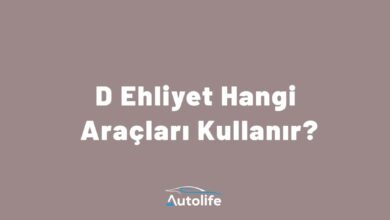 D Ehliyet Hangi Araçları Kullanır?